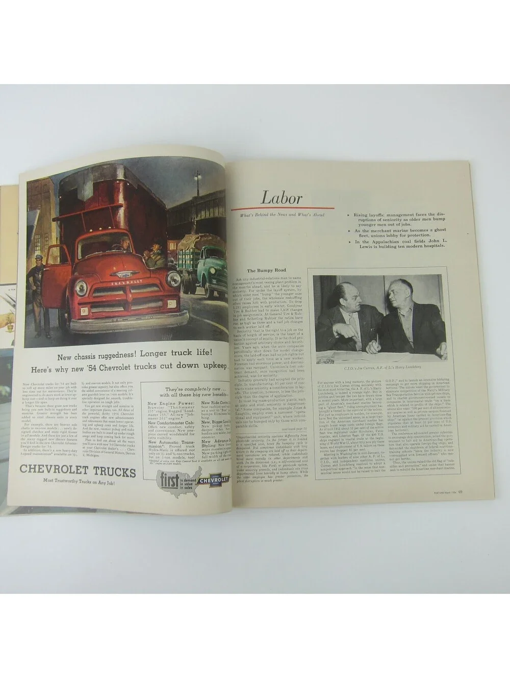Vintage FORTUNE Magazine March 1954 Ezra T. Benson American Woolen Glenn Martin